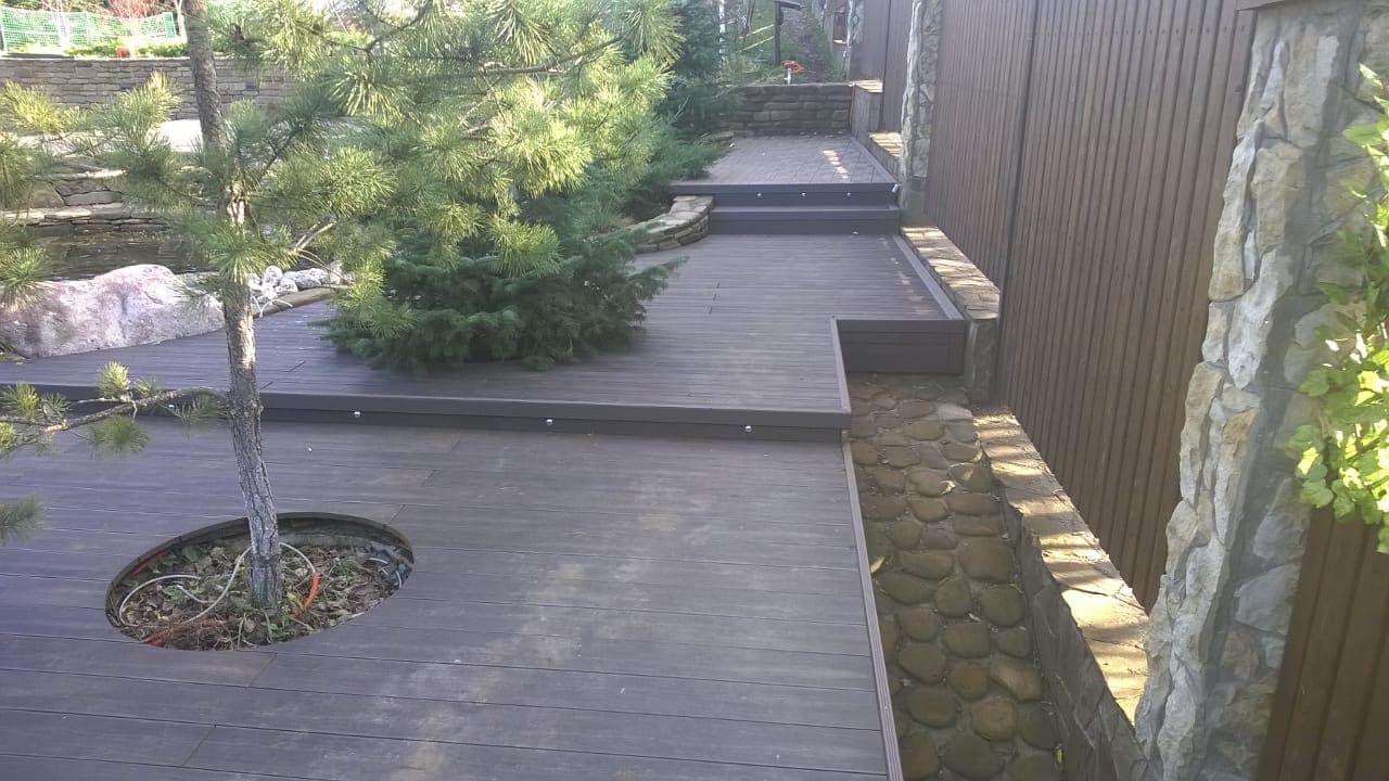 Терраса из ДПК — готовый объект ТехноДПК